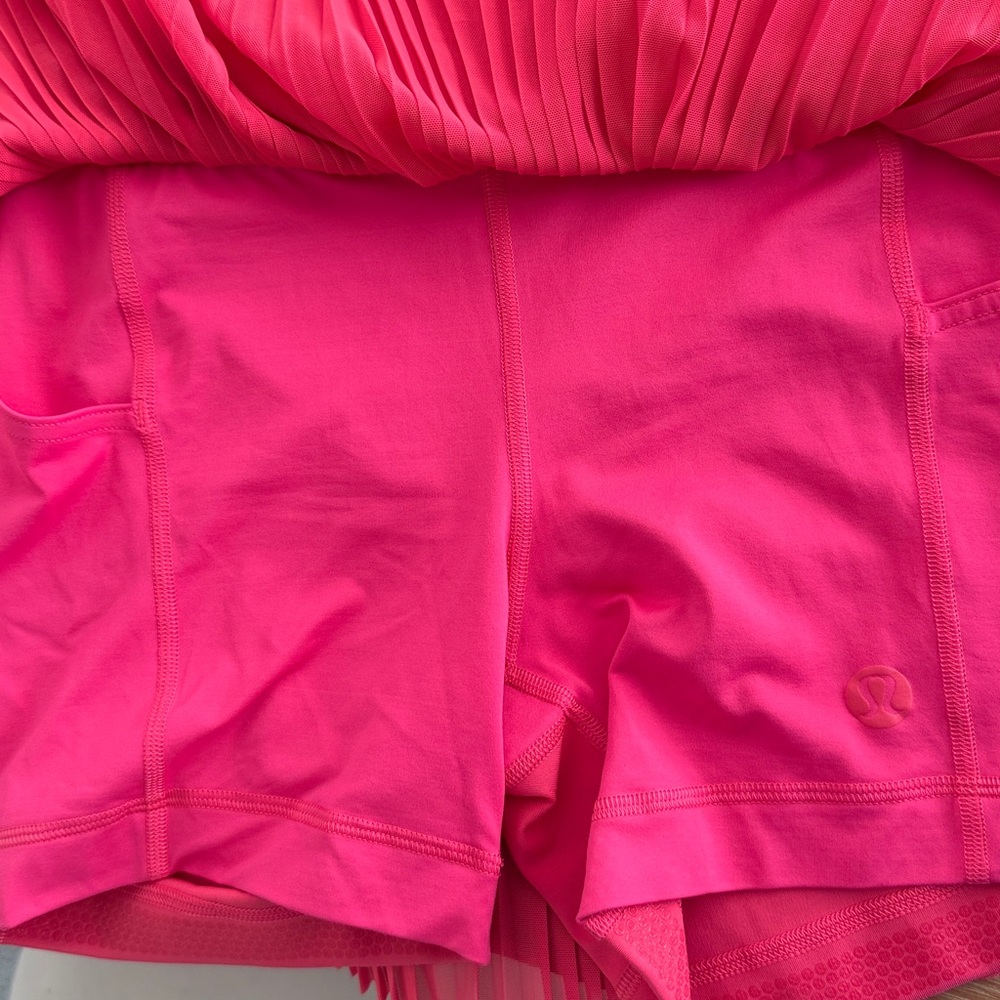 Lululemon Tennis Set- Pink Mini Skirt and Crop Top - Picture 11 of 12